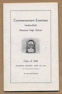Commencement Exercises Haddonfield Memorial High School Class of 1938