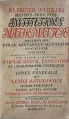 Institutiones mathematica decem et sex purae mixtaeque matheseos disciplinas complexae
