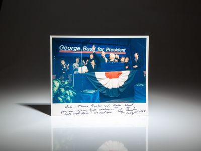 Vice President George H.W. Bush Signed Photograph