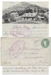 1881 – Letter written on a photomechanically illustrated lettersheet advertising a boarding house in the Adirondack mountains