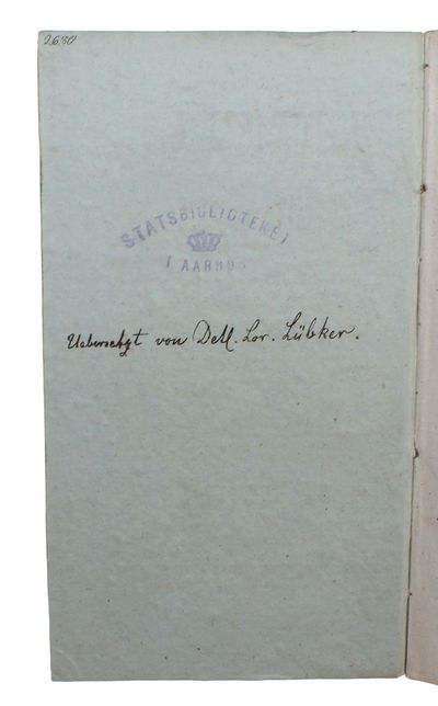 Die alte ägyptische Zeitrechnung, nach den Quellen neu bearbeitet. Aus dem Dänischen übersetzt, mit Zusätzen des Verfassers. (photo 3)