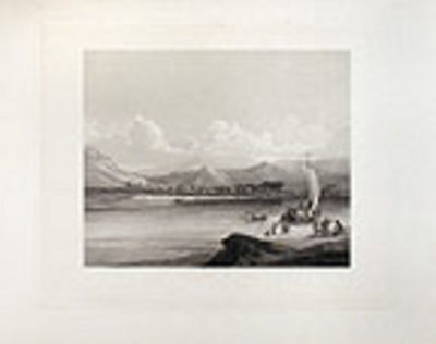 Paris, Coblentz and London, 1842. Aquatint engraving by Himely after Bodmer, proof before all letter...