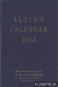Lloyd's Calendar 1954 by Diverse auteurs - Hardcover - 1954 - from Klondyke (SKU: 00052811)