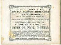 Steam Engine Builders and Printing Press Makers James Todd & Co and C. Foster & Brother Printing, Cincinnati, OH advertising with "New Brighton" (Canada) print