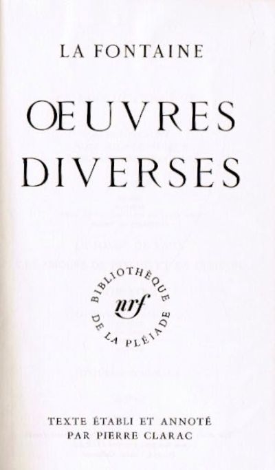 Ouvres diverses.