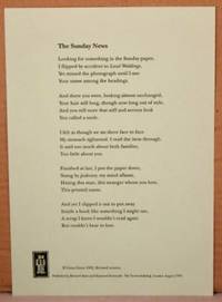 image of The Sunday News. BROADSIDE 8.2x11.8 inches.