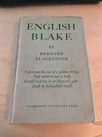 English Blake by Bernard Blackstone - 1949