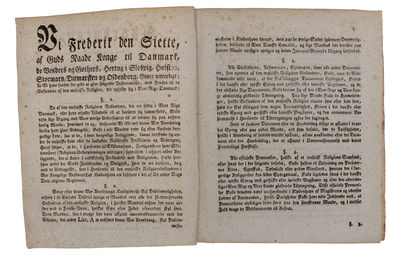 Anordning, som bestemmer, hvad Bekiendere af den mosaiske Religion, der opholde sig i Kongeriget Danmark, have at iagttage. Kiøbenhavn, den 29de Marts 1814. (+) Reglement for det mosaiske Religions Samfund i Kiøbenhavn. Kiøbenhavn, den 29de Marts 1814. - [JEWISH EMANCIPATION - THE LETTER OF LIBERTY FOR THE JEWS] (photo 2)