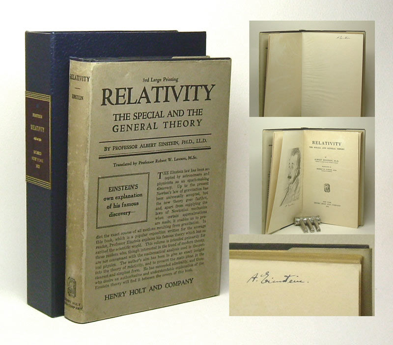 Relativity The Special And The General Theory Signed By Albert Einstein Signed First Edition 1921 From Tbcl The Book Collectors Library And - 