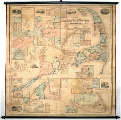 Map of the Counties of Barnstable, Dukes and Nantucket, Massachusetts