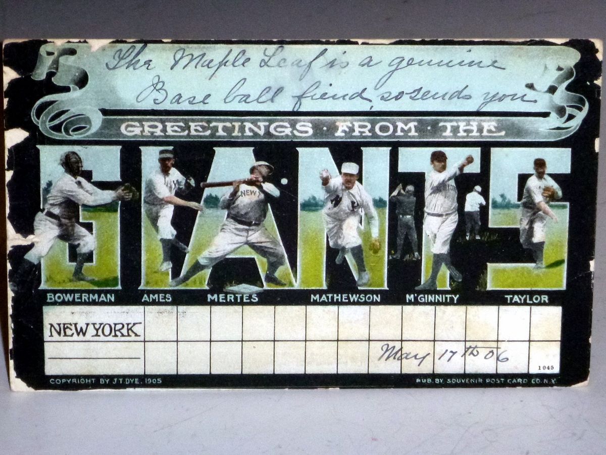 New York Giants 1905 Baseball Card