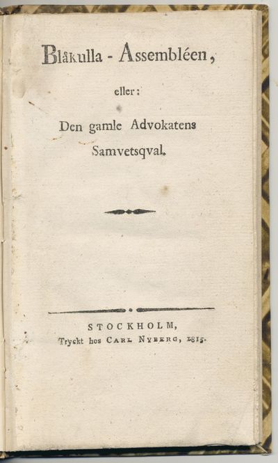 Blåkulla-assembléen, eller: den gamle advokatens…