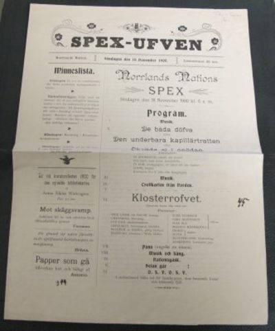 Spex-Ufven. Söndagen den 18 november 1900.