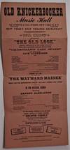 Broadside - Vaudeville) Old Knickerbocker Music Hall - The Old Look Revue Featuring "Vaudeville's Last Stand", Starring Jack Albertson and "The Wayward Maiden", with Jack Lemmon ( early theatre appearance)