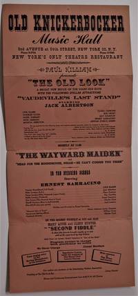 image of Broadside - Vaudeville) Old Knickerbocker Music Hall - The Old Look Revue Featuring