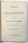 SESSION LAWS OF WYOMING PASSED AT THE FIFTH LEGISLATIVE ASSEMBLY. CONVENED AT CHEYENNE, NOV. 7, 1877;