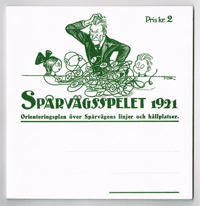 Spårvägsspelet 1921. Orienteringsplan över…