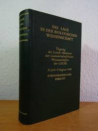 Die Lage in der biologischen Wissenschaft. Tagung der Lenin-Akademie der Landwirtschaftlichen Wissenschaften der UdSSR (31. Juli - 7. August 1948). Stenographischer Bericht