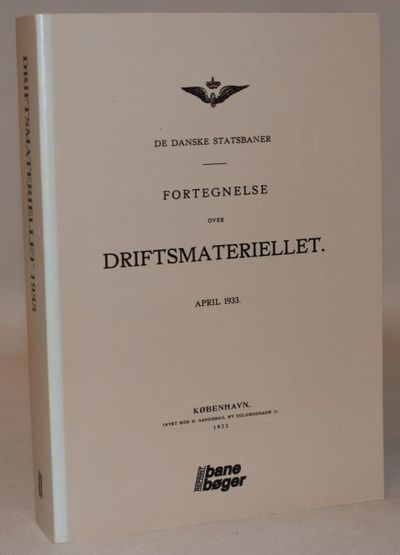 Fortegnelse over driftsmateriellet - april 1933.