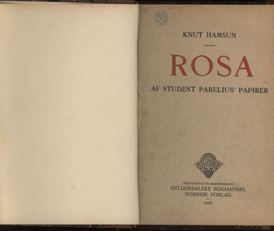Rosa. Af student Parelius papirer