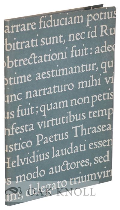 Wormerveer, Netherlands: In Usum Bibliophili, 1964. cloth, dust jacket. Cobden-Sanderson. small 4to....