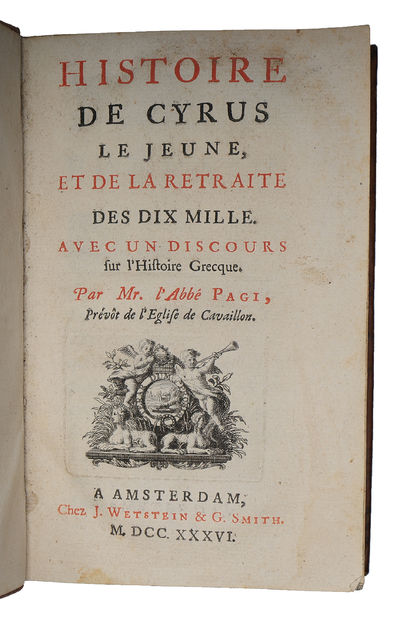 Histoire de Cyrus le Jeune et de la retraite des Dix Mille, avec un discours sur l'histoire grecque. (photo 2)