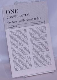 image of One Confidential: the homophile world today vol. 9, #4, April, 1964