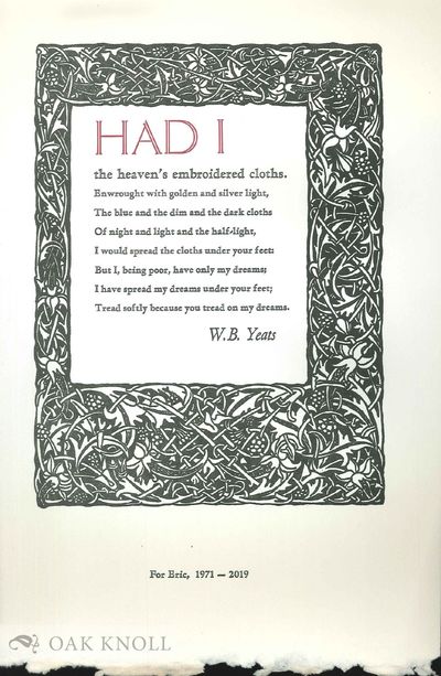 HAD I THE HEAVEN'S EMBROIDERED CLOTHS
