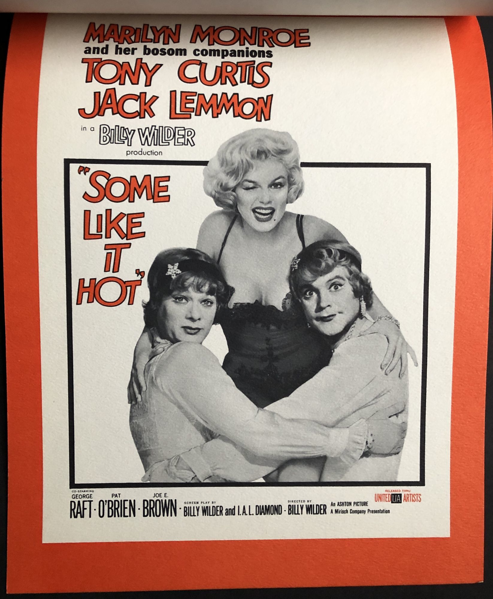 1959 Some Like It Hot promotional booklet: The New Marilyn Monroe Calendar,  Very HOT For March! by (United Artists) - 1959 - from Common Crow Books  (SKU: H27902)