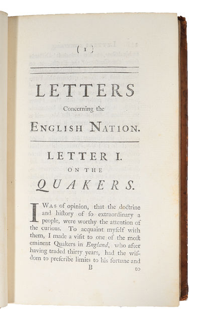 Letters Concerning The English Nation. - [A KEY WORK OF THE HISTORY OF SCIENCE AND PHILOSOPHY] (photo 3)