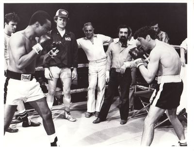 Raging Bull (Original photograph of Robert DeNiro, Martin Scorsese, and others on the set of the 1980 film)