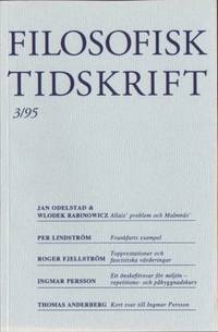 Filosofisk tidskrift nr 3/1995.