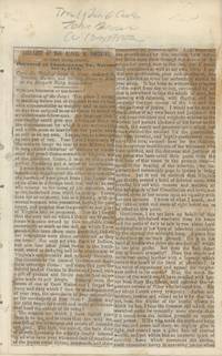 Copy of a Speech Delivered by Daniel W. Voorhees to the Jury in the Trial of John E. Cook, Printed in An Unknown Newspaper