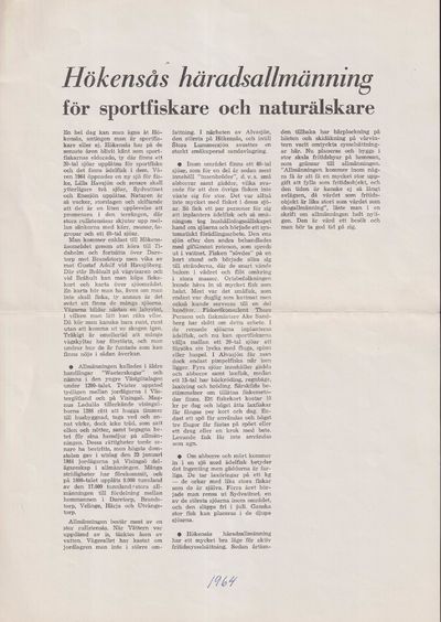 Hökenås häradsallmäning för sportfiskare och…