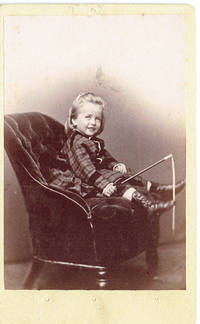 ORIGINAL CARTE-DE-VISITE PHOTOGRAPH BY G. VOLKERLING OF A YOUNG BOY WITH A RIDING CROP,...