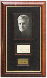 Photograph of Cardozo with Inscribed Studio Card