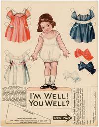 Uncut Paper Doll Sheet - "I'm Well! You Well?" her name is "Happiness