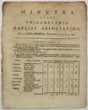 MINUTES OF THE PHILADELPHIA BAPTIST ASSOCIATION, HELD AT PHILADELPHIA, OCTOBER 2, 3, 4, & 5, 1792