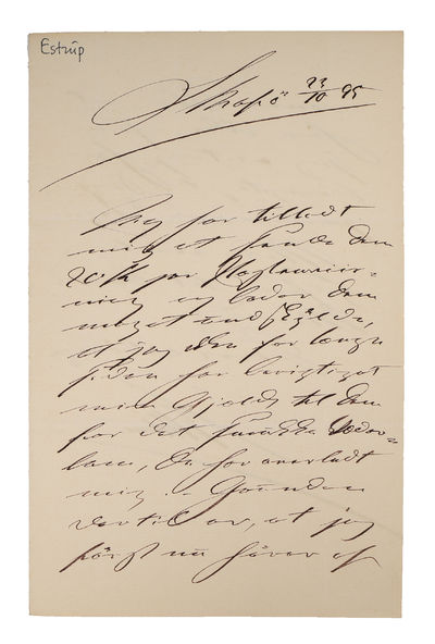 Originalt håndskrevet brev til 