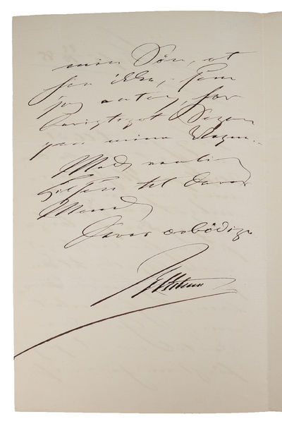 Originalt håndskrevet brev til "Hr Landsthingsmand Larsen R af D". (photo 2)