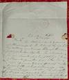 Original letter from James Montgomery, Sheffield to G. W. Fulcher, Sudbury .