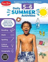 Evan-Moor Daily Summer Activities, Grade 5-6 Workbook, Prevent Learning Loss, Reading...