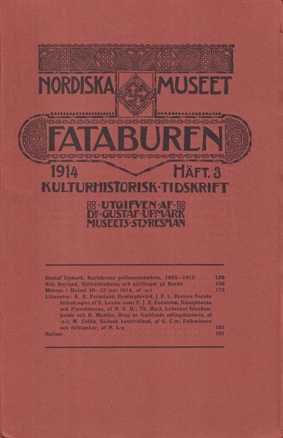Fataburen. Kulturhistorisk tidskrift. 1914, häfte…