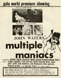 image of Multiple Maniacs (Original flyer for the Baltimore premiere of the 1970 film)