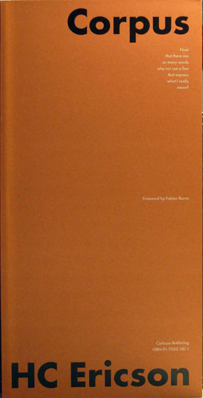 Corpus. Lyrics and Letterforms by HC Ericson