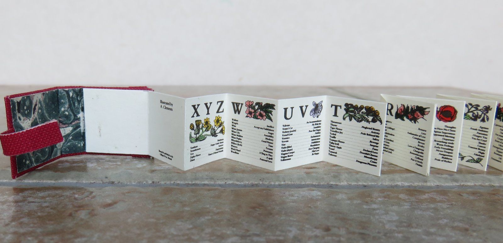 FLOWER TALK. by A. (illustrator). Miniature book. CLEMENTS First Edition from Roger