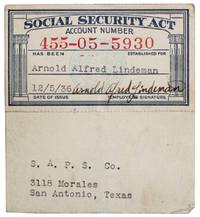 Reasonably Early Social Security Card 1936