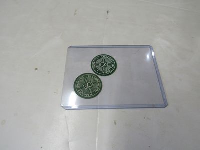 Two Shaker Trademark Stickers From Hancock and Sabbathday Lake