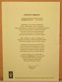 image of A Doctor's Register. BROADSIDE 8.2x11.8 inches.