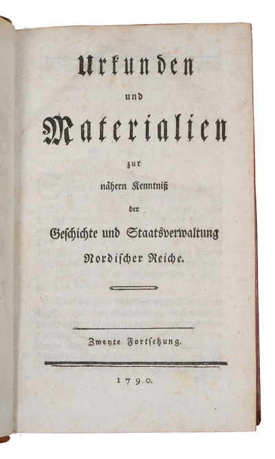 Urkunden und Materialien zur nähern Kenntniss der Geschichte und Staatsverwaltung Nordischer Reiche. 3 vols. (photo 3)